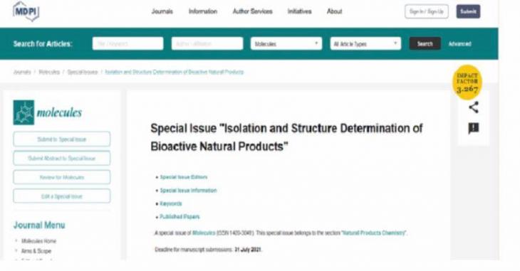 Special issue: Isolation and Structure Determination of Bioactive Natural Products