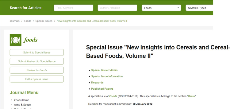 New Insights into Cereals and Cereal-Based Foods, Volume II