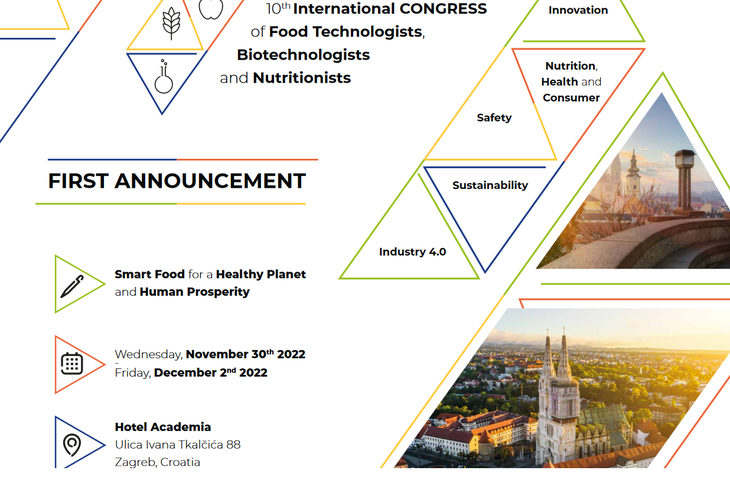 10th Congress of Food Technologists, Biotechnologists and Nutritionists, Zagreb, Croatia